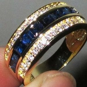 14k Diamond and Sapphire Men's and Women's Ring